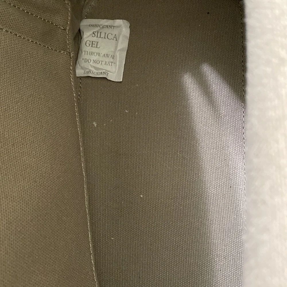 URI Minkoff Deep Tan Men’s Canvas and Leather Backpack - Picture 7 of 12